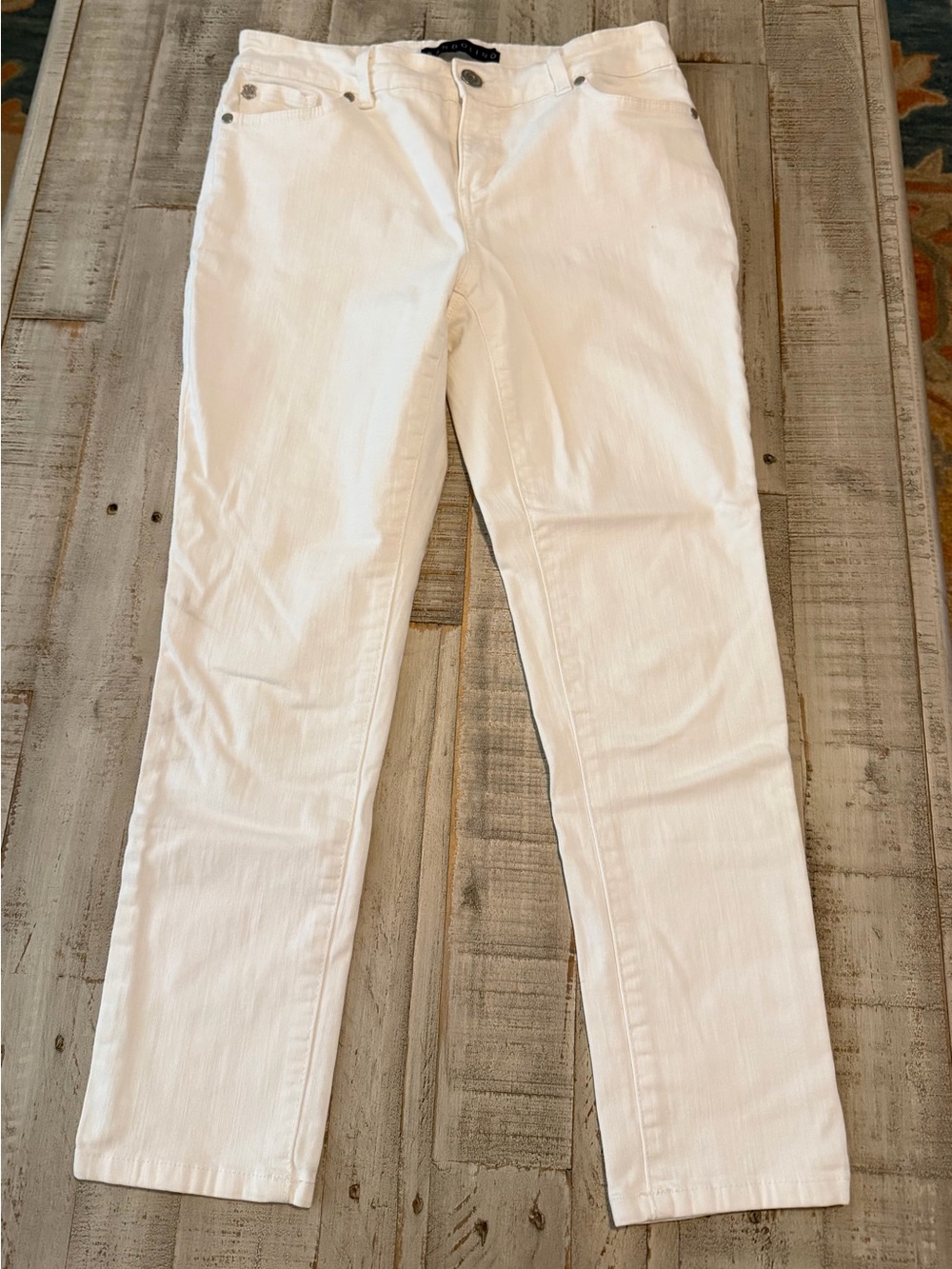 Bandolino White Straight-Leg Ankle Jeans - Mandie Slim Crop
